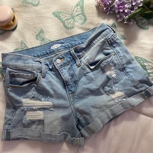 Old Navy Blue Boyfriend Shorts